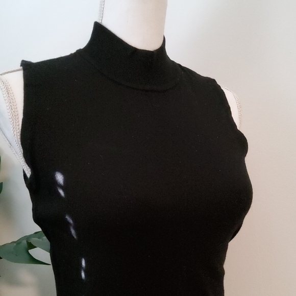 Grace Black Turtleneck Sweater Tank - Picture 2 of 11